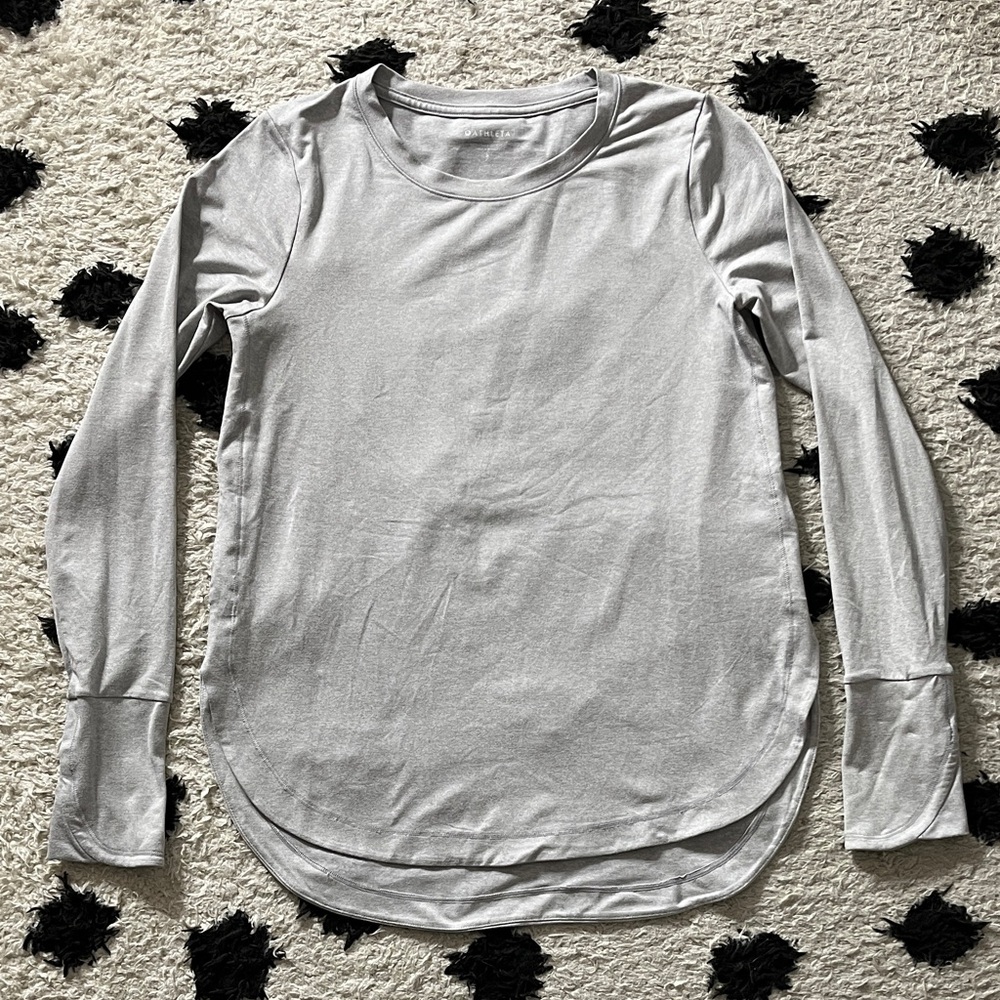 Athleta size small P Light Gray Long Sleeve athletic shirt